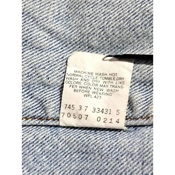 Levis S Vintage Denim Jacket Light Wash 100% Cotton Made In USA 1978 - Picture 4 of 13